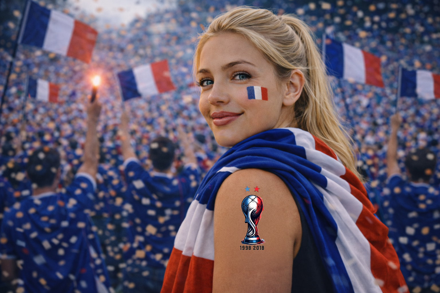 France winners tattoo mockup